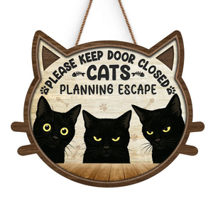 Whiskers Over Rules - Panneau décoratif en bois pour chat - Cadeau de pendaison de crémaillère pour propriétaires et amoureux des animaux