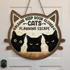 Whiskers Over Rules - Panneau décoratif en bois pour chat - Cadeau de pendaison de crémaillère pour propriétaires et amoureux des animaux