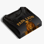 Grumpy But Loving, Papa Lion - Family Personalized Custom Unisex T-shirt, Premium T-shirt, Hoodie - Father's Day, Gift For Dad, Grandpa