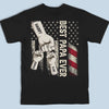 Diriger avec force, aimer avec fierté - T-shirt unisexe personnalisé imprimé au dos pour la famille, sweat à capuche, sweat-shirt - 4 juillet, cadeau pour papa, grand-père