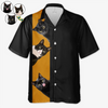 T-shirt hawaïen tropical unisexe personnalisé avec photo « Pattes et détente » pour chien et chat - Cadeau idéal pour les vacances d'été, les propriétaires d'animaux et les amoureux des animaux.