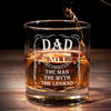 Légende de la famille - Verre à whisky familial - Cadeau pour papa et grand-père