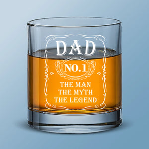 Légende de la famille - Verre à whisky familial - Cadeau pour papa et grand-père