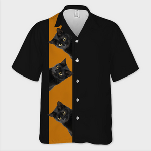 T-shirt hawaïen tropical unisexe personnalisé avec photo « Pattes et détente » pour chien et chat - Cadeau idéal pour les vacances d'été, les propriétaires d'animaux et les amoureux des animaux.