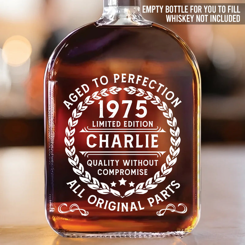 Built To Last, Aged To Perfection - Couple Personalized Custom Whiskey Bottle - Birthday, Anniversary Gift For Husband