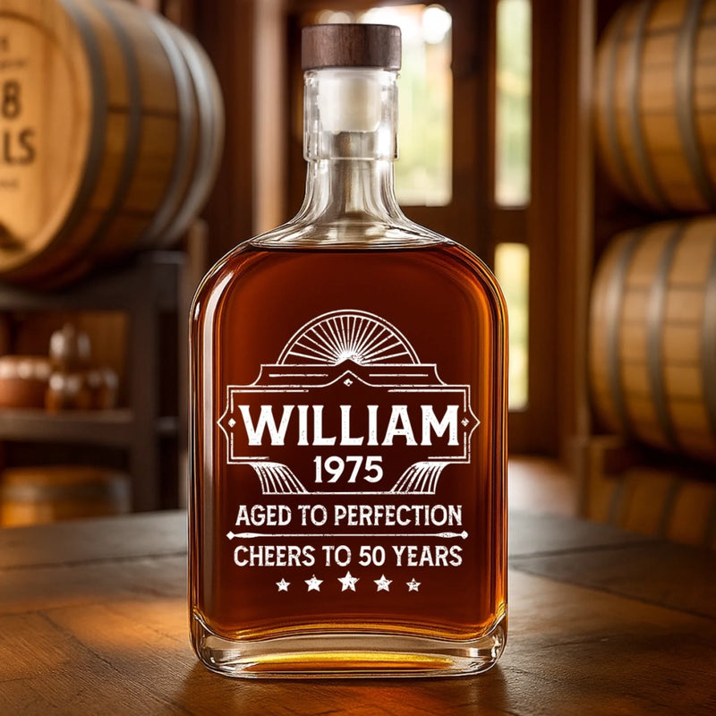 My Classic, My Love - Couple Personalized Custom Whiskey Bottle - Birthday, Anniversary Gift For Husband