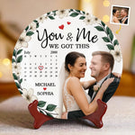 Custom Photo You And Me Always - Couple Personalized Custom Ceramic Plate - Gift For Husband, Wife, Couple