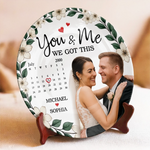 Custom Photo You And Me Always - Couple Personalized Custom Ceramic Plate - Gift For Husband, Wife, Couple