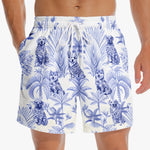 Stay Pawsitive, Stay Tropical - Dog Personalized Custom Tropical Hawaiian Aloha Men Beach Shorts - Summer Vacation Gift For Pet Owners, Pet Lovers