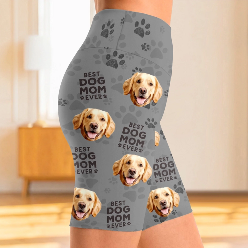 Custom Photo Spoiling My Pup Is My Cardio - Dog & Cat Personalized Custom Biker Leggings - Gifts For Pet Owners, Pet Lovers