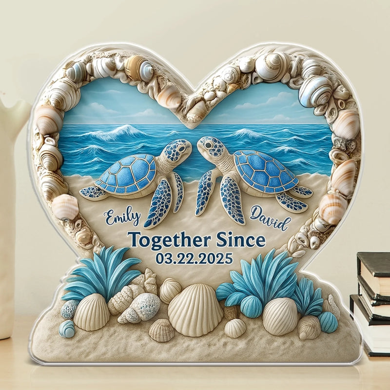 Forever My Favorite Shellmate - Couple Personalized Custom Acrylic Plaque Custom Shape - Gift For Husband, Wife, Couple