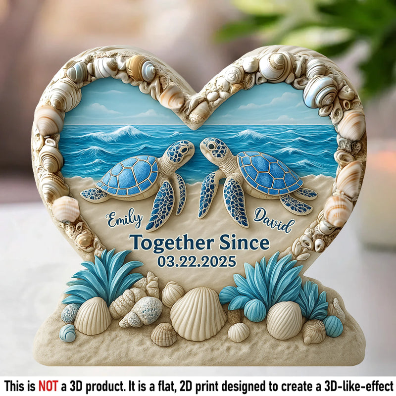 Forever My Favorite Shellmate - Couple Personalized Custom Acrylic Plaque Custom Shape - Gift For Husband, Wife, Couple