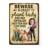 Panneau décoratif personnalisé en métal - Cadeaux de jardinage personnalisés pour jardiniers, amoureux des chiens et mamans de chiens - Home of Plant Lovers
