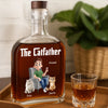 The Catfather - Bouteille de whisky personnalisée avec chat - Fête des pères, cadeau pour papa, propriétaires d'animaux, amoureux des animaux