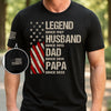 Life Of A True Man - Family Personalized Custom Unisex T-Shirt With Design On Sleeve - 4th Of July, Gift For Dad, Grandpa