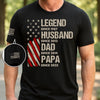 La vie d'un homme véritable - T-shirt unisexe personnalisé avec motif sur la manche - 4 juillet, cadeau pour papa, grand-père