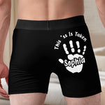 This Butt’s Got An Owner - Couple Personalized Custom Boxer Briefs, Men's Boxers - Gift For Husband Wife, Anniversary