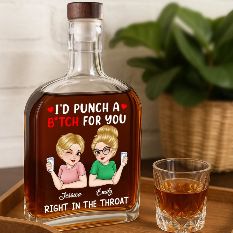 Partners In Crime - Bestie Personalized Custom Whiskey Bottle - Gift For Best Friends, BFF, Sisters
