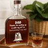 Seuls les meilleurs papas s'occupent des pires tâches - Bouteille de whisky personnalisée pour chien - Cadeau pour propriétaires et amoureux des animaux