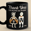 Thank You For Helping Me Bloom - Couple Personalized Custom Black Mug - Gift For Husband Wife, Anniversary