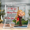 Amour depuis le premier jour - Plaque acrylique personnalisée en forme de puzzle pour couple - Cadeau pour mari et femme, anniversaire