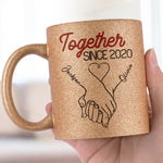 My Heart Clicks With Yours - Couple Personalized Custom Metallic Mug - Gift For Couple, Husband, Wife