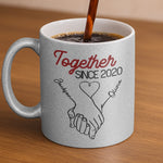 My Heart Clicks With Yours - Couple Personalized Custom Metallic Mug - Gift For Couple, Husband, Wife