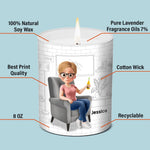 Custom Smokeless Scented Candle - Personalized Retirement Gifts For Coworkers - Off The Clock Life