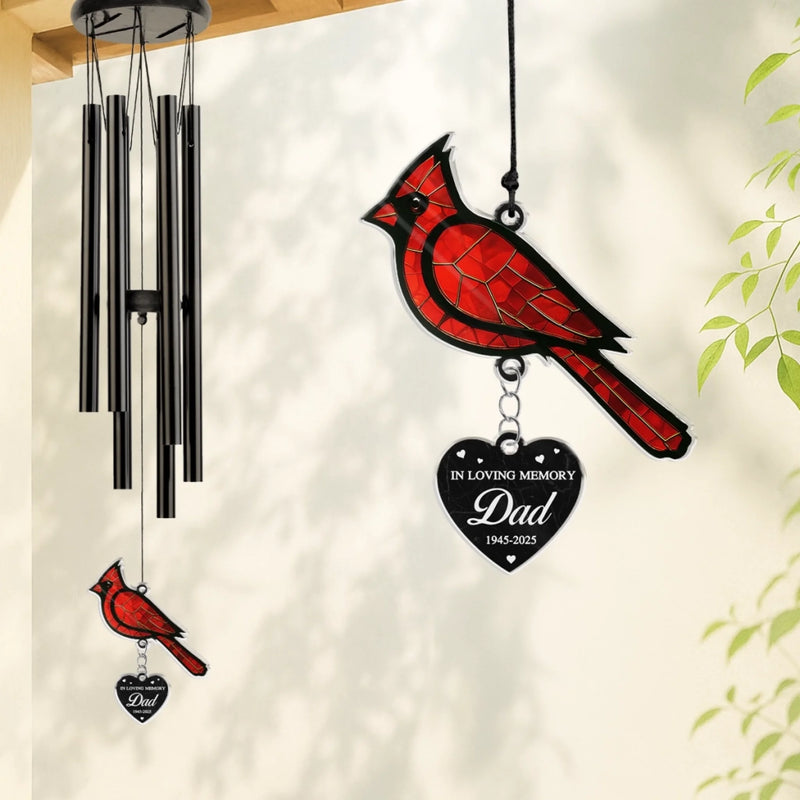Wind Chime With Acrylic Charms - Personalized Memorial Sympathy Gifts For Loss Of Mom, Dad - In Loving Memory, Sympathy Gifts for Loss Of Loved One