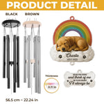 Custom Photo Wind Chime With Acrylic Charms - Personalized Pet Memorial Gifts For Dog Lovers, Cat Lovers - Run Free, Sweet Friend