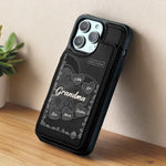Custom Leather Flip Wallet Phone Case - Personalized Birthday Gifts For Grandma, Mom - Keep Loved Ones Close Always
