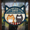 Custom Home Decor Wood Sign - Personalized Birthday Gifts For Cat Lovers, Cat Mom And Dad - Please Keep Door Closed