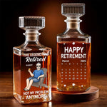 The Legend Has Retired - Coworker Personalized Custom Glass Whiskey Bottle - Appreciation, Retirement Gift For Coworkers, Work Friends, Colleagues