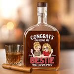 Custom Whiskey Bottle - Personalized Best Friend Birthday Gifts For Women - World’s Okayest Best Friend