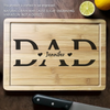 Made With Love For The Best Dad - Family Personalized Custom Engraved Wooden Cutting Board - Father's Day, Gift For Dad, Grandpa