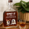 Bouteille de whisky personnalisée - Cadeaux d'anniversaire personnalisés pour les amoureux des chiens, papas et mamans de chiens - Plus de mouvement de queue, moins de traînée, plus de papa