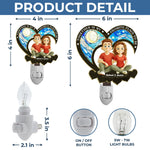 Custom Name Romantic Couple Gifts - Personalized Wood And Acrylic Night Light