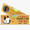Custom Wooden Bottle Opener With Built-in Spirit Level - Personalized Anniversary Wedding Gifts For Husband And Wife, Him And Her - Still Falling For You