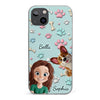 Coque de téléphone transparente personnalisée avec effet gonflable en 3D - Cadeaux d'anniversaire personnalisés pour les amoureux des chiens, papas et mamans - Des moments parfaits ensemble