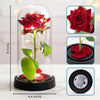 Custom Photo Light Up Eternal Rose In Glass Dome - Personalized Anniversary Wedding Gifts For Husband And Wife, Him And Her - Love In Full Bloom