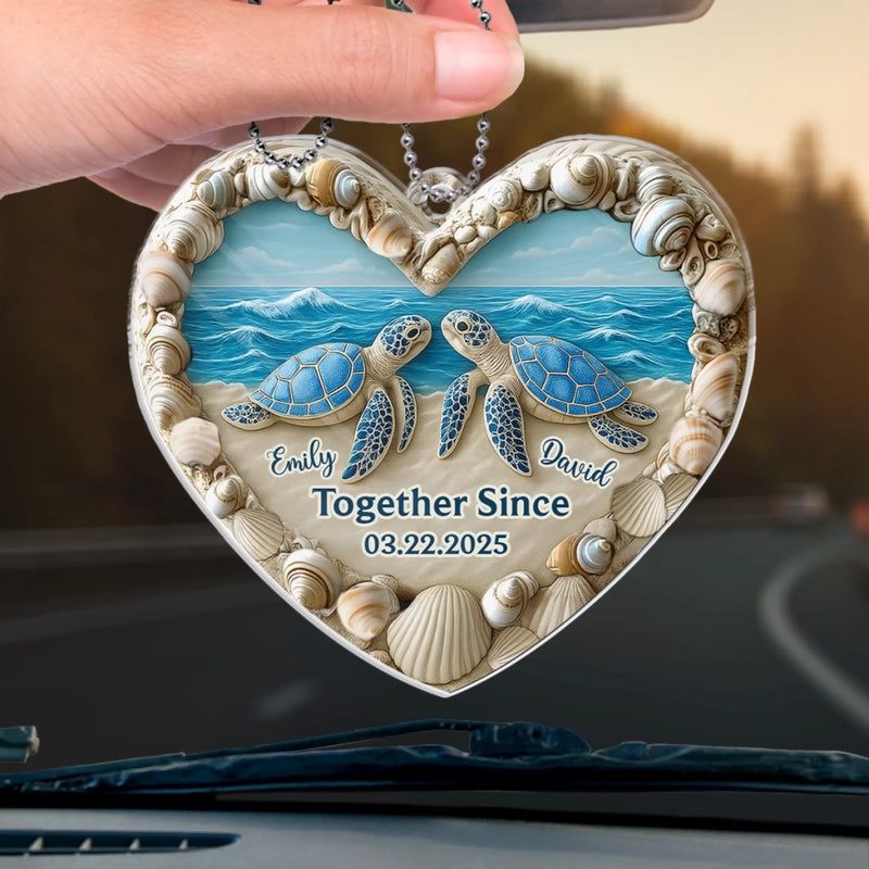Custom Acrylic Car Ornament - Personalized Anniversary Wedding Gifts For Husband And Wife, Him And Her - Found My Soulmate Under The Sea