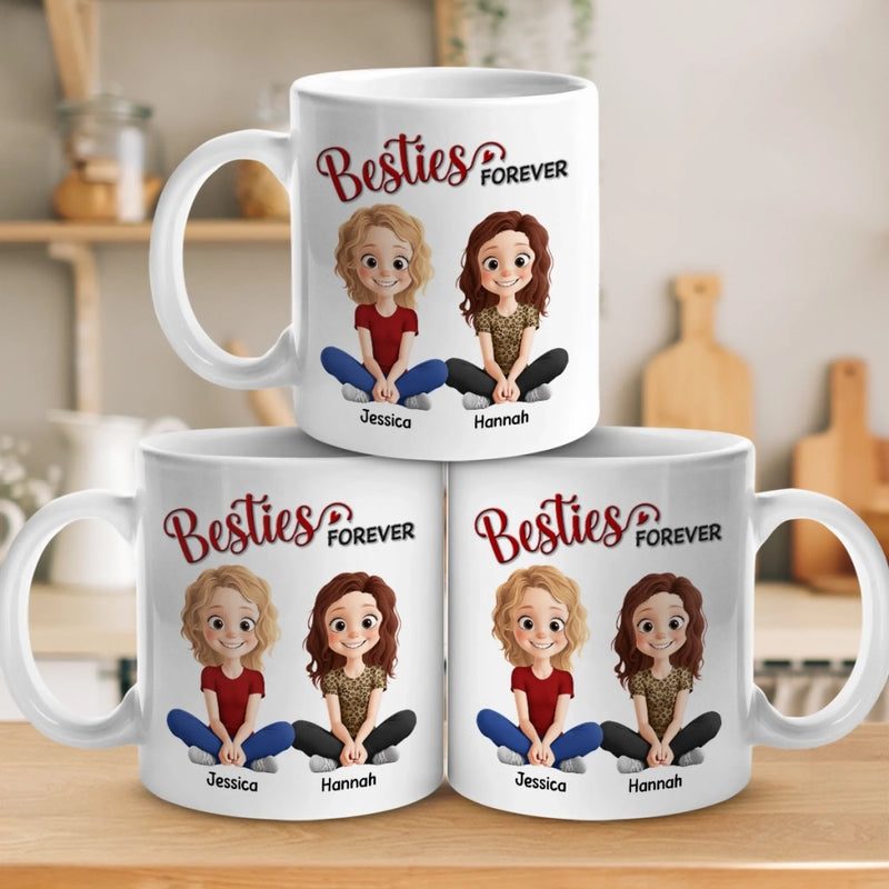 Custom Mug - Personalized Best Friend Birthday Gifts For Women - Sisters Forever