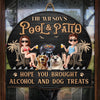 Custom Shaped Home Decor Wood Sign - Personalized Anniversary Wedding Gifts For Husband And Wife, Dog Dad And Mom - Good Vibes And Cold Drinks