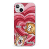 Coque de téléphone transparente personnalisée avec effet gonflable en 3D - Cadeaux d'anniversaire personnalisés pour les amoureux des chiens et des chats, les papas et les mamans de chiens, les propriétaires de chats - Animaux mignons, cœurs heureux