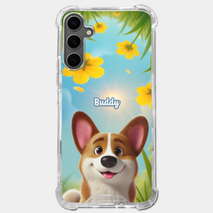 Coque de téléphone transparente personnalisée – Cadeaux d'anniversaire personnalisés pour les amoureux des chiens, papas et mamans – Tu illumines ma journée