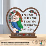 Custom Wood & Acrylic Plaque - Personalized Anniversary Wedding Gifts For Couple - You’re The One I Want