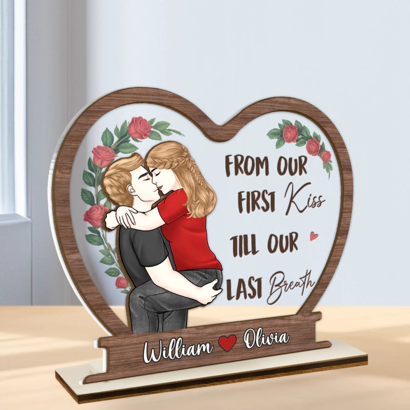 Custom Wood & Acrylic Plaque - Personalized Anniversary Wedding Gifts For Couple - You’re The One I Want