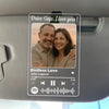 Clip de pare-soleil de voiture en acrylique avec photo personnalisée – Cadeaux d'anniversaire de mariage personnalisés pour mari et femme, lui et elle – L'amour est notre fondement