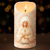 Bougie LED personnalisée à effet gonflé 3D - Cadeaux chrétiens personnalisés pour femmes, hommes, tous les croyants, amoureux de Jésus - Lumière de la foi et de l'espoir