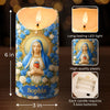 Custom 3D Inflated Effect Printed LED Candle - Personalized Christian Gifts For Women, Men, All Believers, Jesus Lovers - Guided By Grace And Love